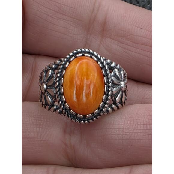 AGATE STERLING SILVER 925 RING SIZE 9 - Picture 1 of 15
